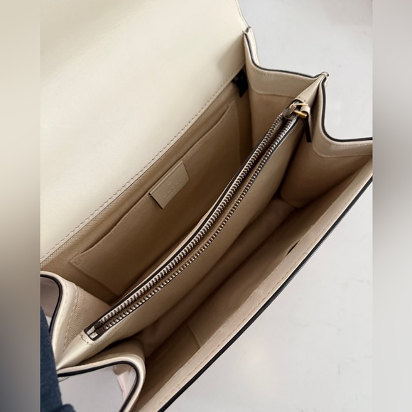 GUCCI Bambbo Dyonisus two-way Handbag Bag Off White/Red/Navy Leather - Picture 9 of 15